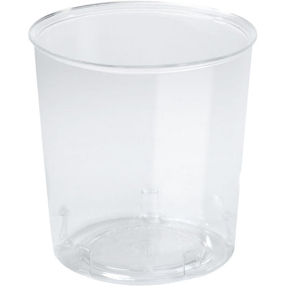 En transparent glas Trend PS-bägare från Duni GmbH med släta sidor och en lätt avrundad kant, fotograferad tom mot en enkel vit bakgrund.