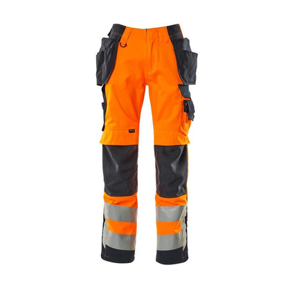MASCOT® Wigan hantverksbyxa, hi-vis orange/svart-blå