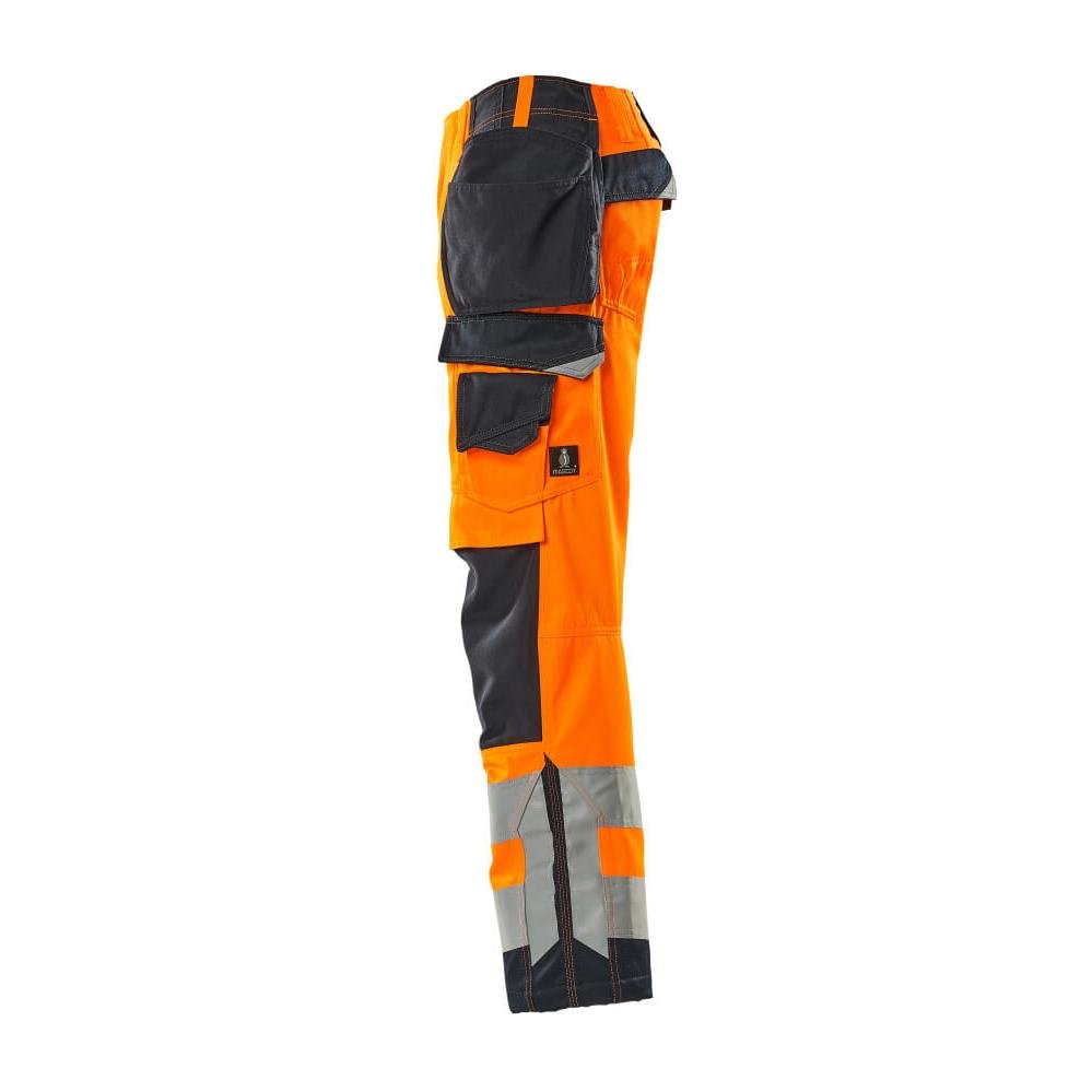 MASCOT® Wigan hantverksbyxa, hi-vis orange/svart-blå
