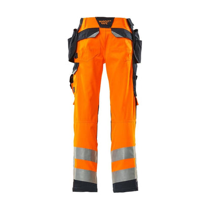MASCOT® Wigan hantverksbyxa, hi-vis orange/svart-blå
