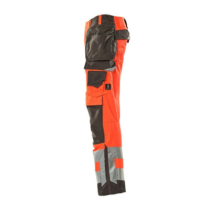 MASCOT® Wigan hantverksbyxa, hi-vis röd/mörk antracit