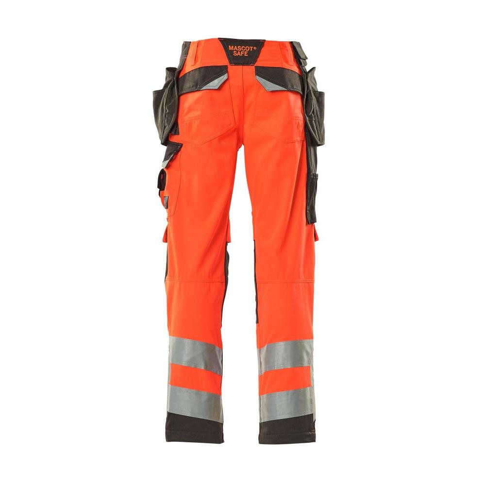MASCOT® Wigan hantverksbyxa, hi-vis röd/mörk antracit