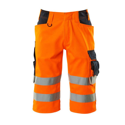 MASCOT® Luton trekvartsbyxa, hi-vis orange/svart-blå