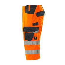 MASCOT® Luton trekvartsbyxa, hi-vis orange/svart-blå