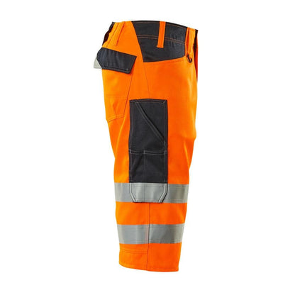 MASCOT® Luton trekvartsbyxa, hi-vis orange/svart-blå