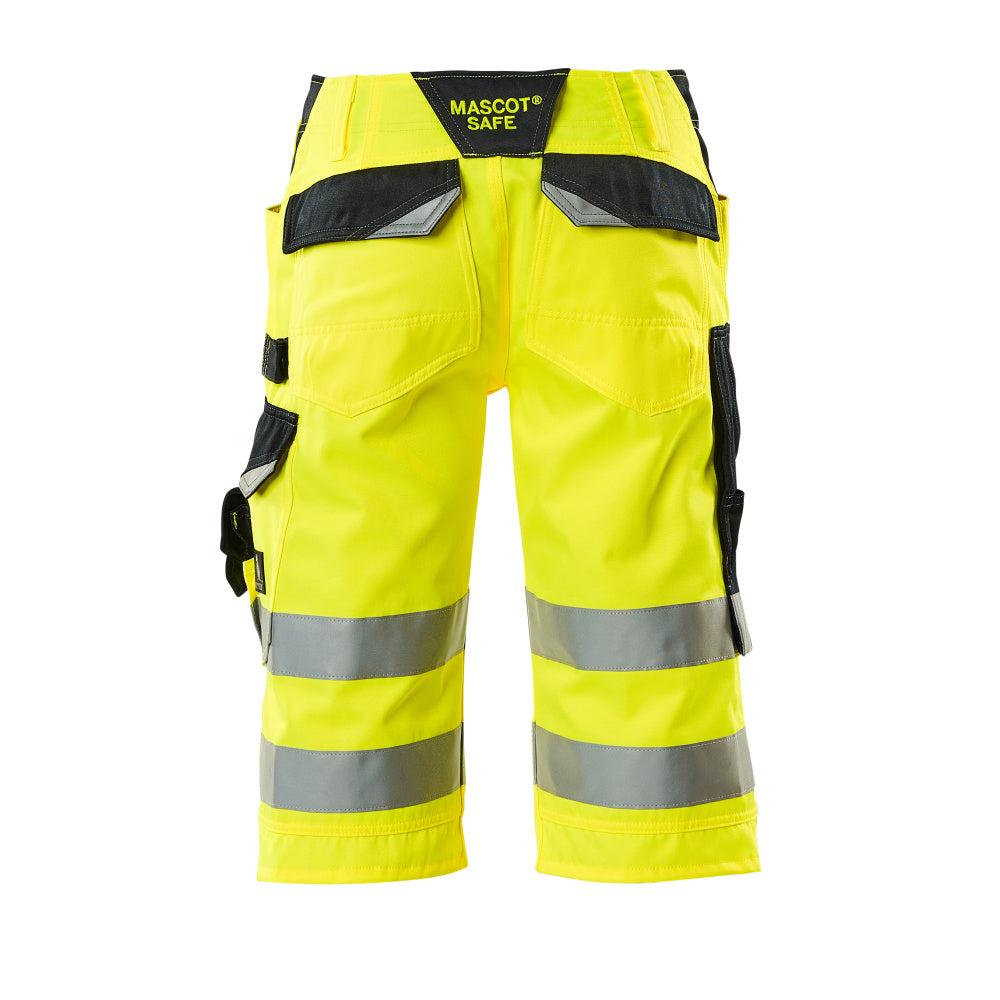 MASCOT® Luton trekvartsbyxa, hi-vis gul/svart-blå