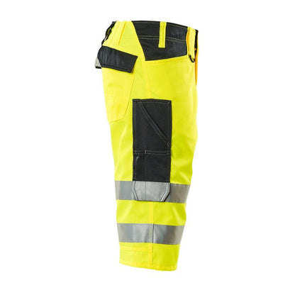 MASCOT® Luton trekvartsbyxa, hi-vis gul/svart-blå