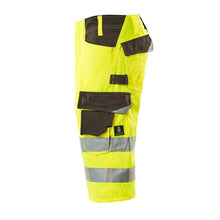 MASCOT® Luton trekvarts byxa, hi-vis gul/mörk antracit