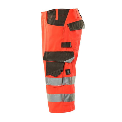 MASCOT® Luton trekvartsbyxa, hi-vis röd/mörk antracit