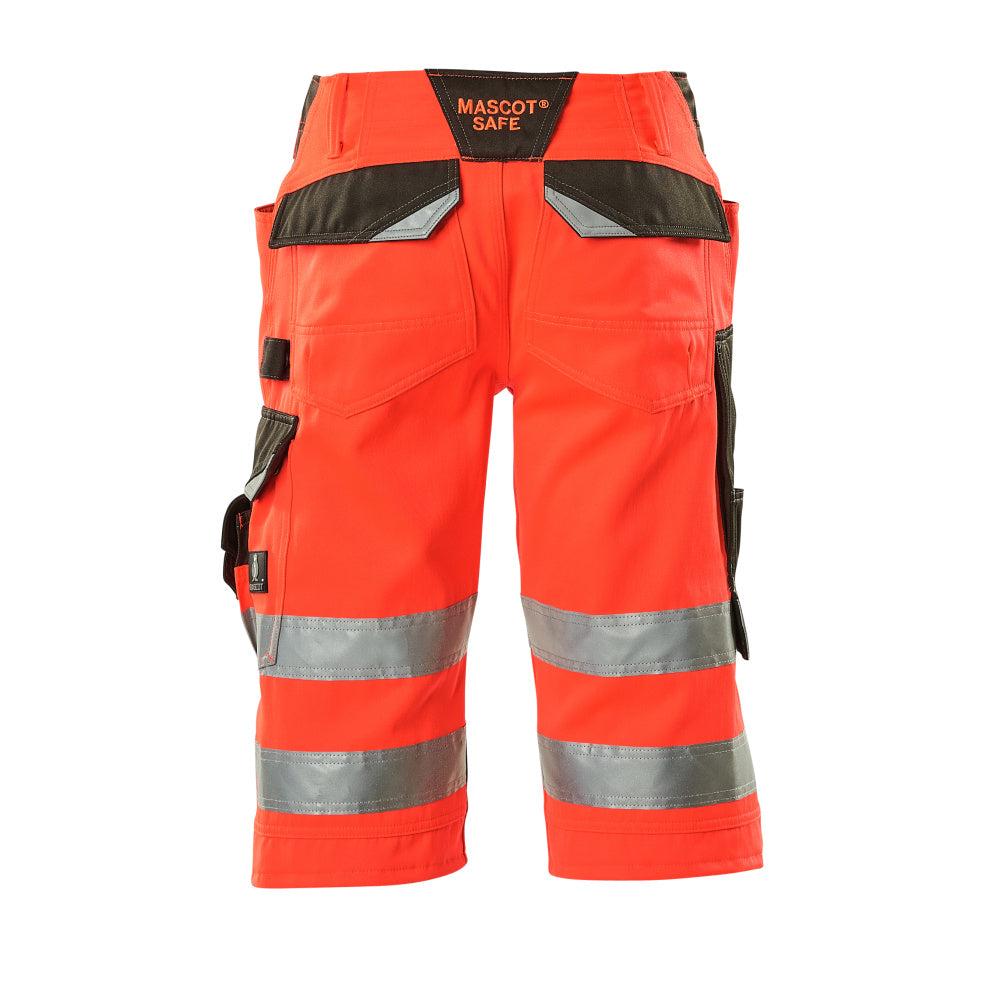 MASCOT® Luton trekvartsbyxa, hi-vis röd/mörk antracit