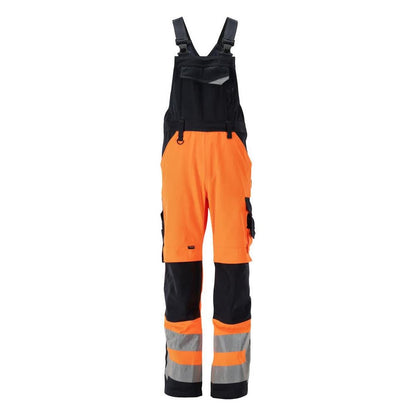 MASCOT® Newcastle byxbyxor, hi-vis orange/svart-blå