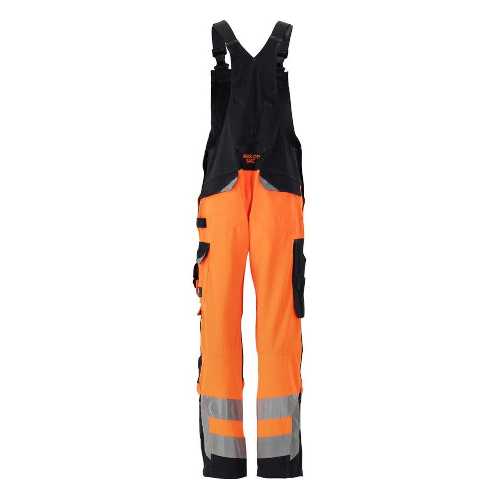 MASCOT® Newcastle byxbyxor, hi-vis orange/svart-blå