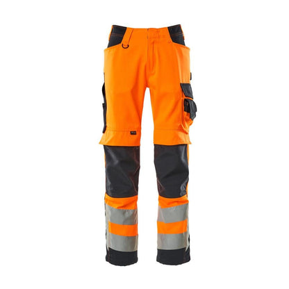 MASCOT® Kendal byxa, hi-vis orange/svart-blå