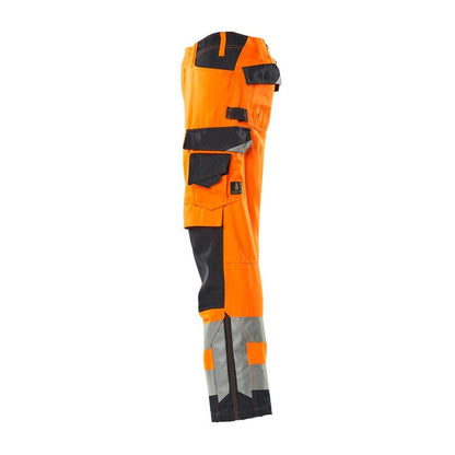 MASCOT® Kendal byxa, hi-vis orange/svart-blå