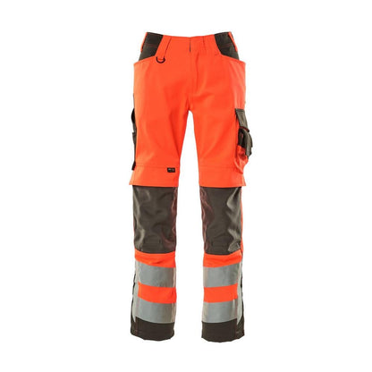 MASCOT® Kendal byxa, hi-vis röd/mörk antracit