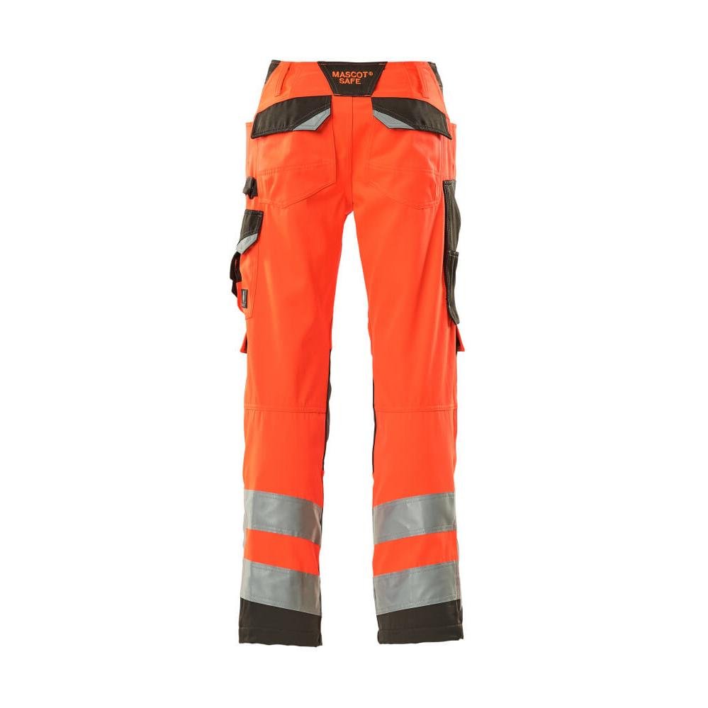 MASCOT® Kendal byxa, hi-vis röd/mörk antracit