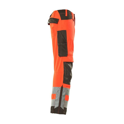 MASCOT® Kendal byxa, hi-vis röd/mörk antracit
