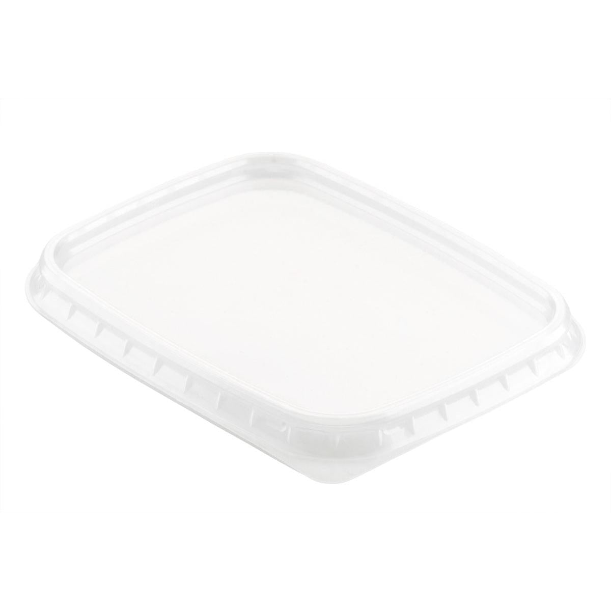 Det transparenta locket för 156427/156428 från Duni GmbH av polypropen (PP) mäter 108x82 mm, har en förhöjd kant och passar exakt på den matchande behållaren. Förpackning med 50 stycken.