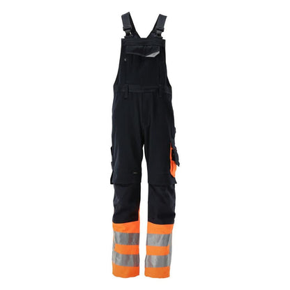 MASCOT® Sunderland byxbyxor, svart blå/hi-vis orange