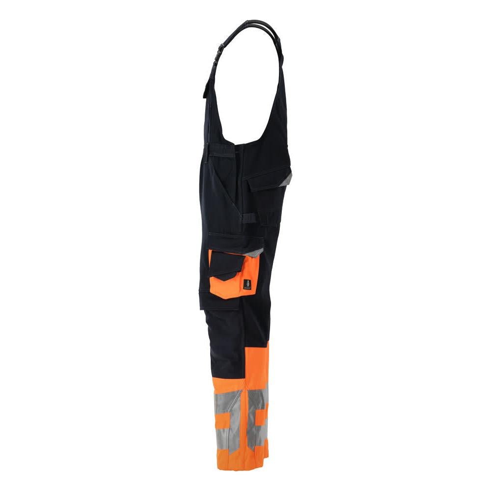 MASCOT® Sunderland byxbyxor, svart blå/hi-vis orange