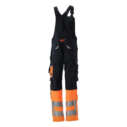 MASCOT® Sunderland byxbyxor, svart blå/hi-vis orange