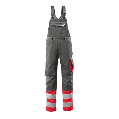 MASCOT® Sunderland byxbyxor, mörk antracit/hi-vis-röd