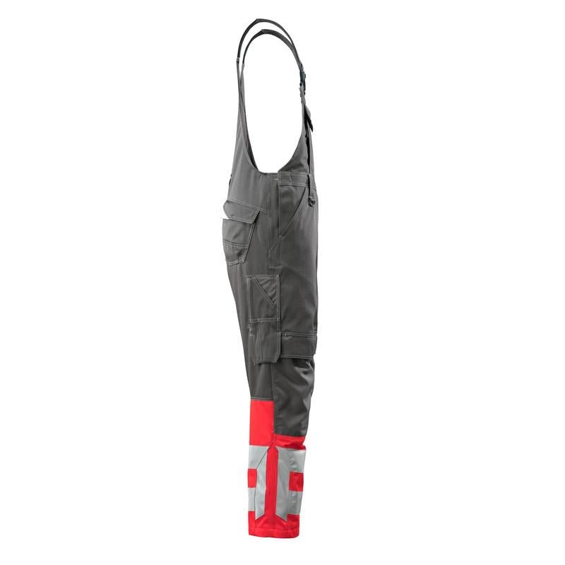 MASCOT® Sunderland byxbyxor, mörk antracit/hi-vis-röd