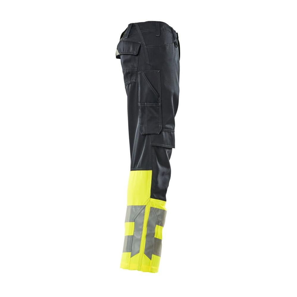 MASCOT® Leeds byxor, svart blå/hi-vis gul