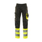 MASCOT® Leeds byxor, svart/hi-vis gul