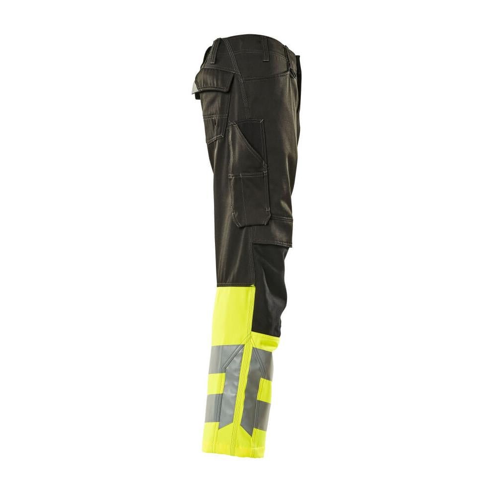 MASCOT® Leeds byxor, svart/hi-vis gul