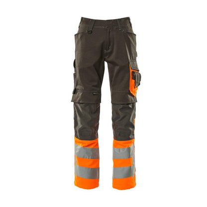 MASCOT® Leeds byxor, mörk antracit/hi-vis orange