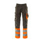 MASCOT® Leeds byxor, mörk antracit/hi-vis orange