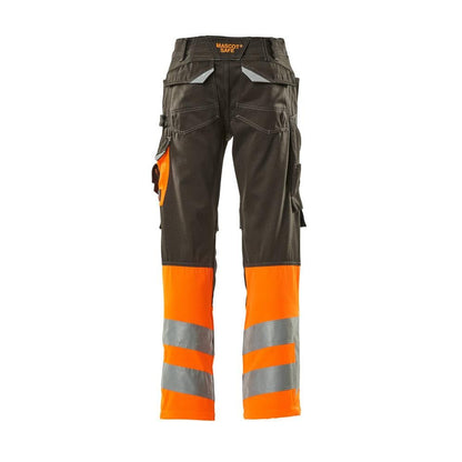 MASCOT® Leeds byxor, mörk antracit/hi-vis orange