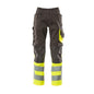 MASCOT® Leeds byxor, mörk antracit/hi-vis gul