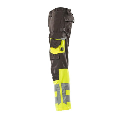 MASCOT® Leeds byxor, mörk antracit/hi-vis gul