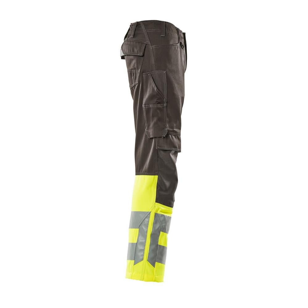 MASCOT® Leeds byxor, mörk antracit/hi-vis gul
