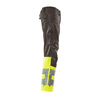 MASCOT® Leeds byxor, mörk antracit/hi-vis gul