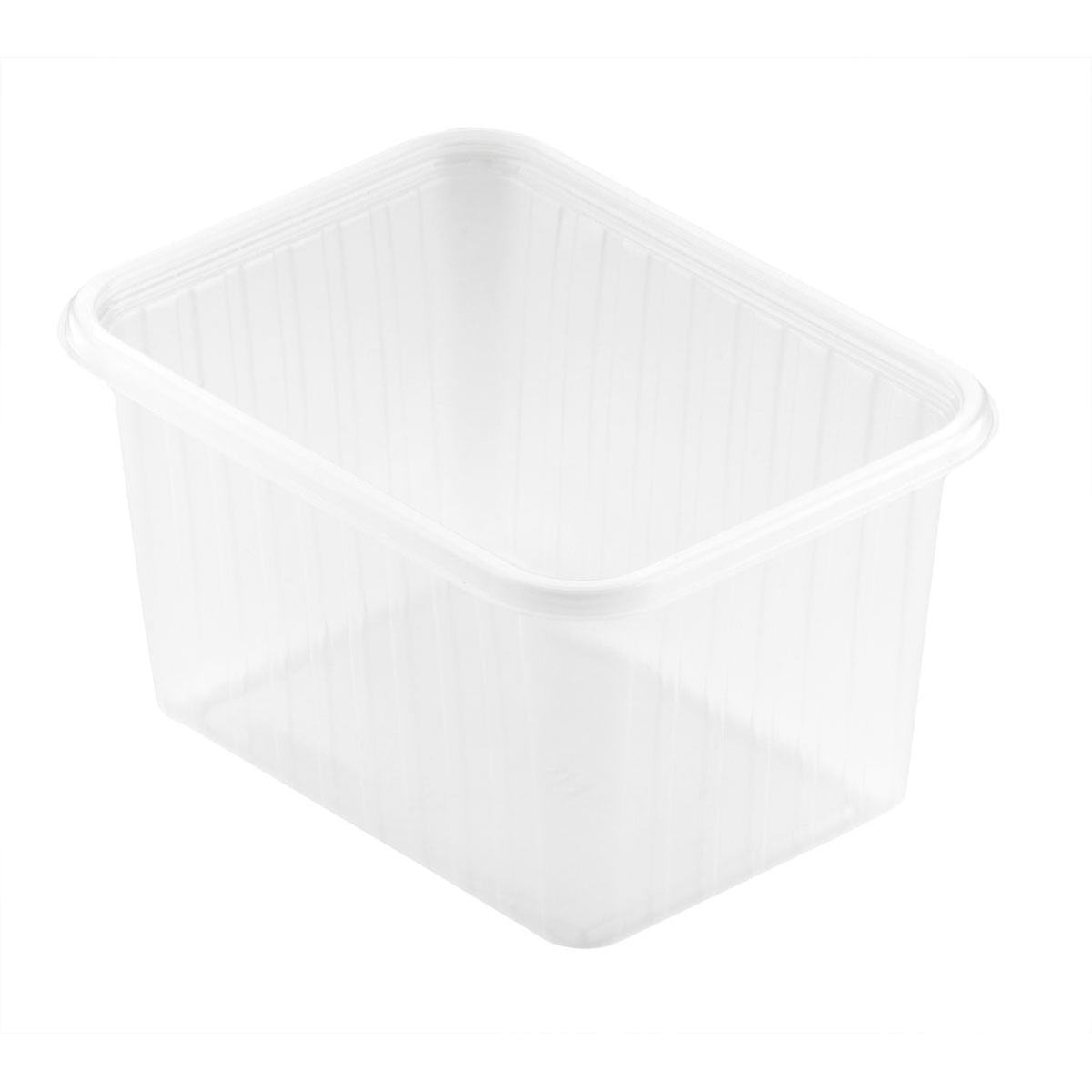 Fixpack® rektangulär Transparent PP 146x110mm förvaringslåda från Duni GmbH är avbildad tom mot vit bakgrund och understryker därmed sin klara, rektangulära och funktionella design.