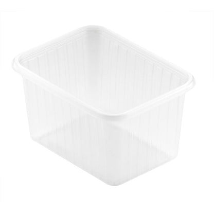 Fixpack® rektangulär Transparent PP 146x110mm förvaringslåda från Duni GmbH är avbildad tom mot vit bakgrund och understryker därmed sin klara, rektangulära och funktionella design.