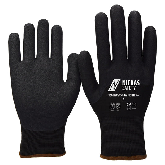 NITRAS SNOW FIGHTER+, vinterhandskar, svarta