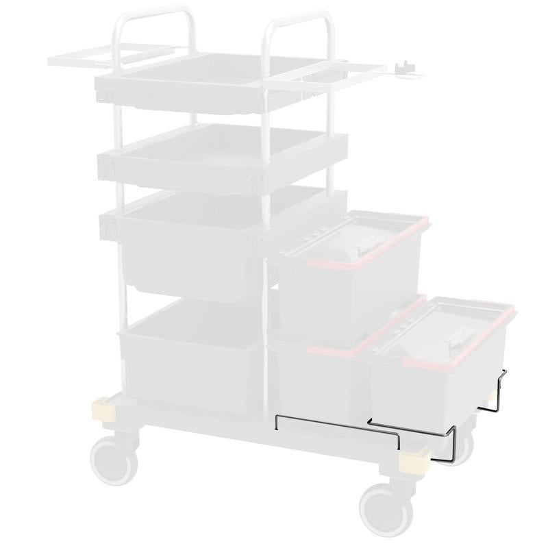 VERMOP hållare för låda 10 L (set) L tallrik, 49 x 42 x 13 cm