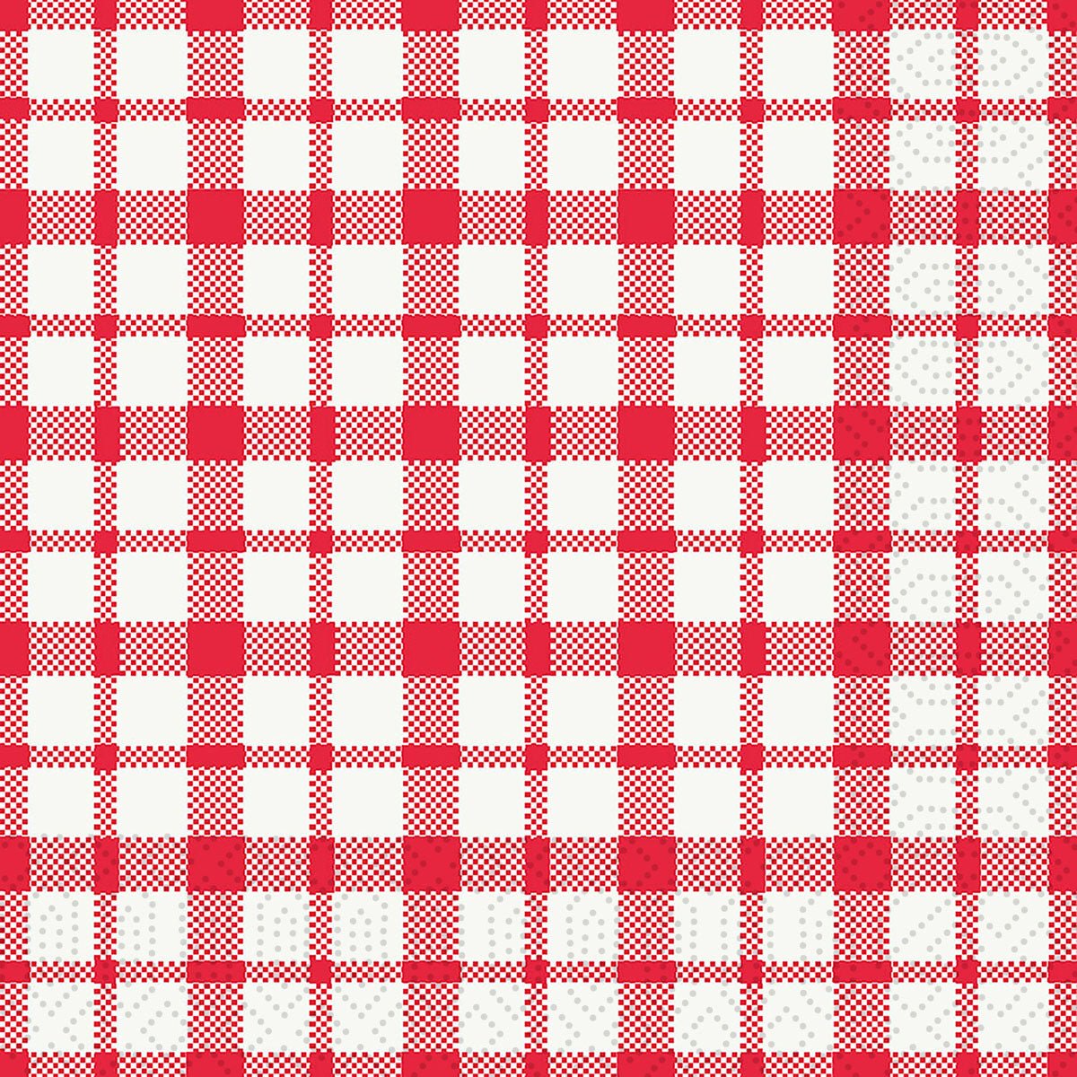 Duni GmbH Zellt.Serv.33x33 3lg 1/4 Giovanni Servetter är röd-vitrutiga, 3-lagers för lång hållbarhet, 33x33 cm stora och kommer i ett paket med 250 högkvalitativa servetter.
