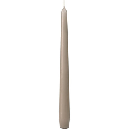 Ett ensamt, släckt ljus från Duni GmbH (ca. 7h brinntid, 250 x 22 mm) med slät ljusgrå yta och synlig veke står upprätt mot vit bakgrund.