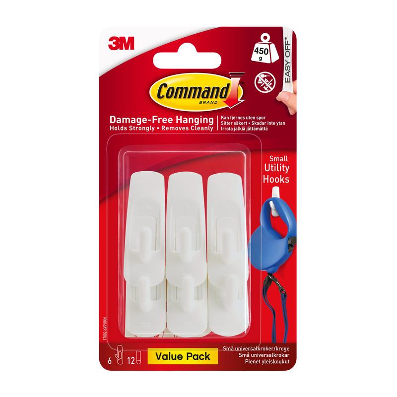 Command™ Small Universal Hook Value Pack, 17002-6 | Påse (1 st)