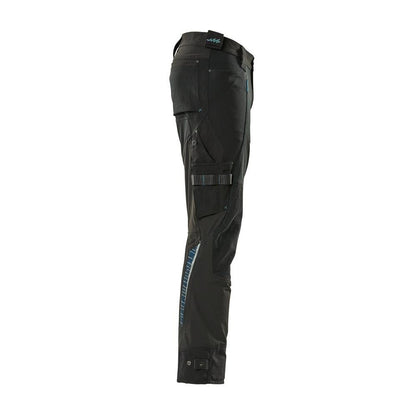 Byxor med knäfickor av Dyneema, stretchbyxor, svarta