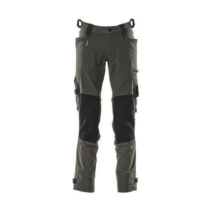 Byxor med knäfickor av Dyneema, stretchbyxor, mörk antracit