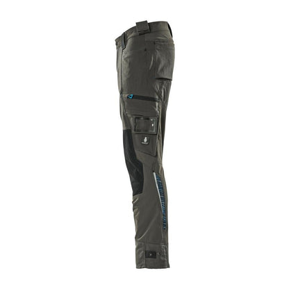 Byxor med knäfickor av Dyneema, stretchbyxor, mörk antracit