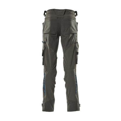 Byxor med knäfickor av Dyneema, stretchbyxor, mörk antracit