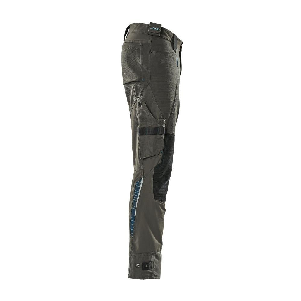 Byxor med knäfickor av Dyneema, stretchbyxor, mörk antracit
