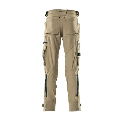 Byxor med knäfickor av Dyneema, stretchbyxor, ljus khaki